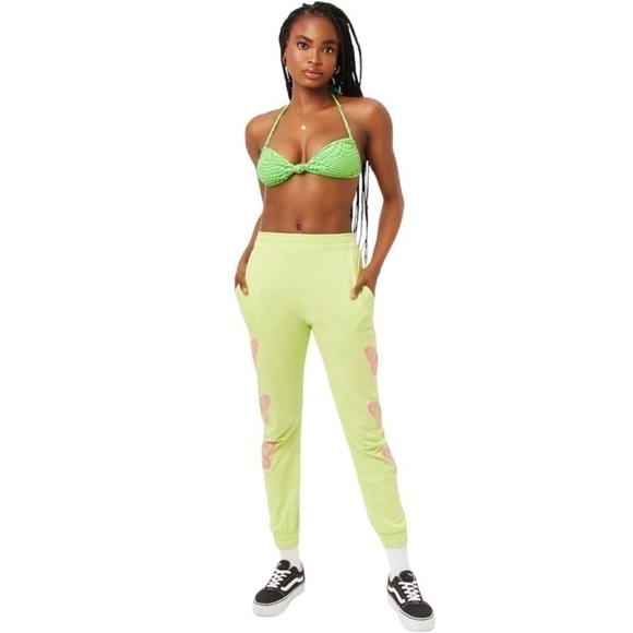 Frankies Bikinis Aiden Sweatpant Grass Size S NWT - Picture 4 of 14